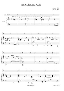 For solo instrument and piano: Für Cello und Klavier by Franz Xaver Gruber