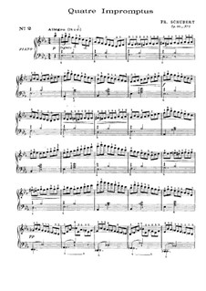 Vier Impromptus für Klavier, D.899 Op.90: Impromptu Nr.2 (mit Fingersatz) by Franz Schubert