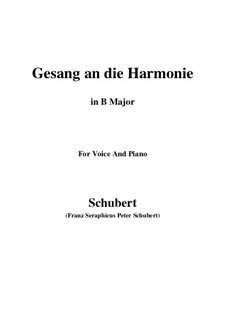 Gesang an die Harmonie, D.394: B Major by Franz Schubert