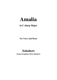 Amalia, D.195 Op.173 No.1: C sharp Major by Franz Schubert