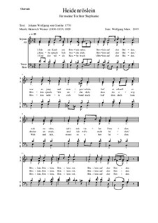 Heidenröslein (Sah ein Knab ein Röslein stehn): Für Chor by Heinrich Werner