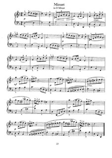 Nr.36 Menuett in d-Moll, BWV Anh.132: Für Klavier by Johann Sebastian Bach