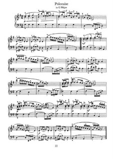 Nr.28 Polonäse in G-dur, BWV Anh.130: Für Klavier by Johann Sebastian Bach