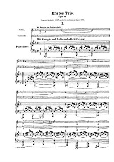 Klaviertrio Nr.1 in d-Moll, Op.63: Vollpartitur by Robert Schumann