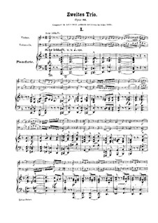 Klaviertrio Nr.2 in F-Dur, Op.80: Vollpartitur by Robert Schumann