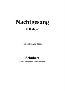 Nachtgesang, D.119: D Major by Franz Schubert