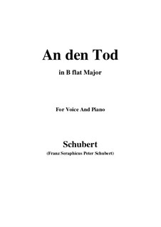 An den Tod, D.518: B flat Major by Franz Schubert