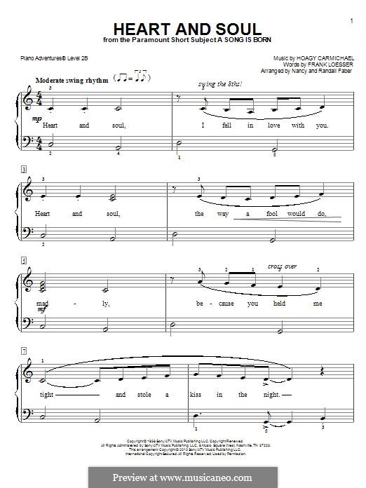 Heart and Soul: Für Klavier, leicht by Hoagy Carmichael