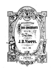 Sechs Konzertduos für zwei Violinen, Op.20: Stimmen by Giovanni Battista Viotti