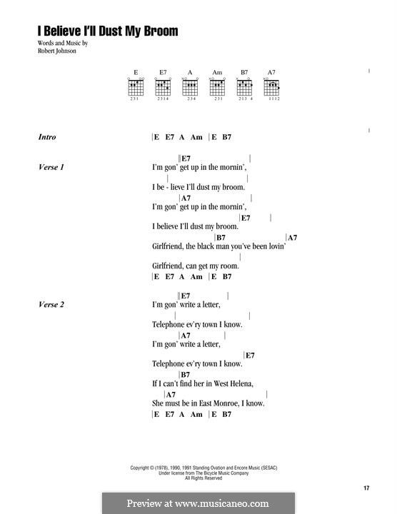 I Believe I'll Dust My Broom von R. Johnson Noten auf MusicaNeo