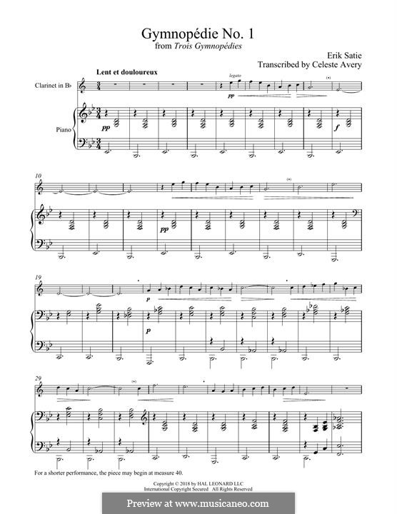 No.1: Für Klarinette und Klavier by Erik Satie