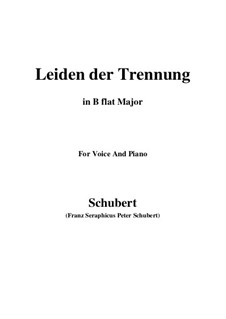 Leiden der Trennung, D.509: B flat Major by Franz Schubert