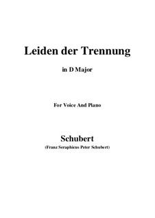 Leiden der Trennung, D.509: D Major by Franz Schubert