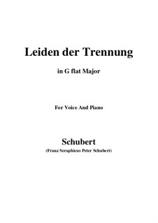 Leiden der Trennung, D.509: G flat Major by Franz Schubert