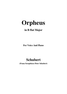 Lied des Orpheus, D.474: B flat Major by Franz Schubert