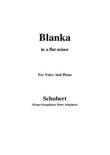 Blanka, D.631: A flat minor by Franz Schubert