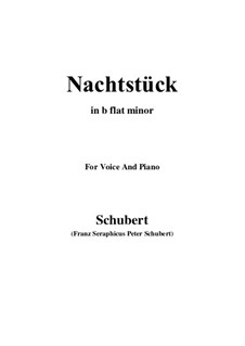 Nachtstück, D.672 Op.36 No.2: For voice and piano (b flat minor) by Franz Schubert