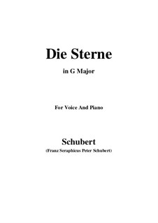 Die Sterne, D.939 Op.96 No.1: Für Stimme und Klavier (G Major) by Franz Schubert