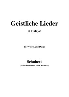 Geistliche Lieder: F-Dur by Franz Schubert