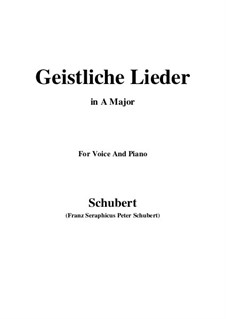 Geistliche Lieder: A-Dur by Franz Schubert