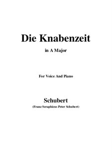 Die Knabenzeit, D.400: A-Dur by Franz Schubert