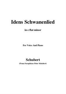 Idens Schwanenlied, D.317: E flat minor by Franz Schubert
