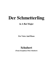 Der Schmetterling, D.633 Op.57 No.1: A flat Major by Franz Schubert