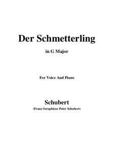Der Schmetterling, D.633 Op.57 No.1: G Major by Franz Schubert