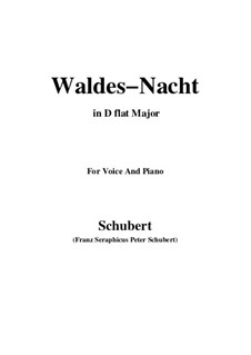 Im Walde, D.708: For voice and piano (C sharp Major) by Franz Schubert