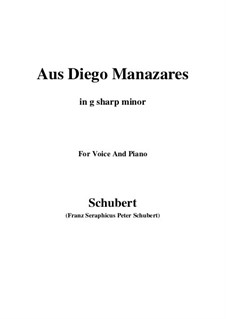 Aus Diego Manazares, D.458: G sharp minor by Franz Schubert