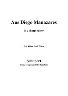 Aus Diego Manazares, D.458: C sharp minor by Franz Schubert