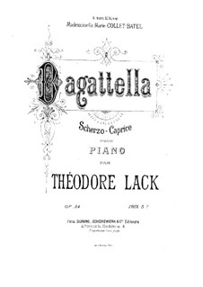 Bagatelle, Op.54: Bagatelle by Theodore Lack