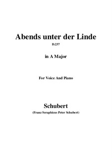 Abends unter der Linde, D.237: A-Dur by Franz Schubert