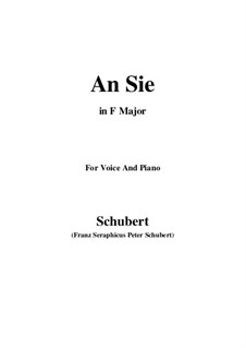 An Sie, D.288: F-Dur by Franz Schubert