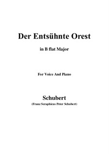 Der entsühnte Orest, D.699: B flat Major by Franz Schubert