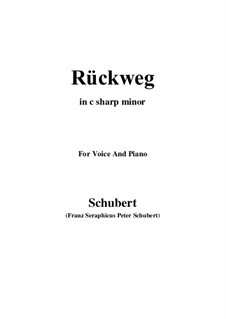 Rückweg, D.476: C sharp minor by Franz Schubert