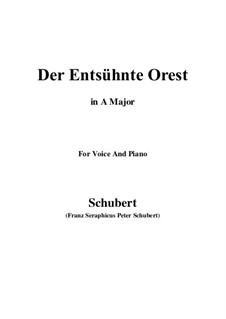 Der entsühnte Orest, D.699: A-Dur by Franz Schubert
