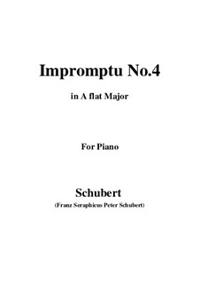 Vier Impromptus für Klavier, D.899 Op.90: Impromptu No.4 by Franz Schubert