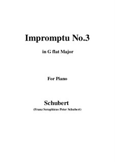 Vier Impromptus für Klavier, D.899 Op.90: Impromptu No.3 by Franz Schubert