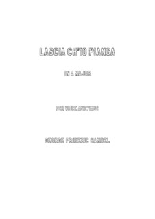 Lascia Ch'io Pianga (Vocal score): Für Stimme und Klavier (A Major) by Georg Friedrich Händel