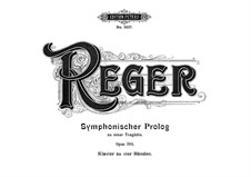 Symphonischer Prolog zu einer Tragödie, Op.108: Für Klavier, vierhändig by Max Reger