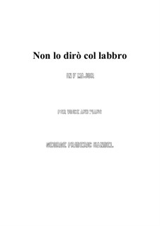 Ptolemäus, König von Ägypten, HWV 25: Non lo dirò col labbro (F Major) by Georg Friedrich Händel