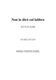 Ptolemäus, König von Ägypten, HWV 25: Non lo dirò col labbro (E flat Major) by Georg Friedrich Händel