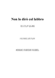 Ptolemäus, König von Ägypten, HWV 25: Non lo dirò col labbro (A flat Major) by Georg Friedrich Händel
