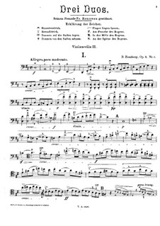 Drei Duos für zwei Cellos, Op.9: Cellostimme II by Bernhard Romberg