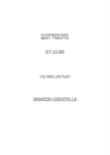 Mattinata: Für Stimme und Klavier (F-Dur) by Ruggero Leoncavallo