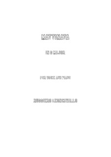 Mattinata: Für Stimme und Klavier (G Major) by Ruggero Leoncavallo