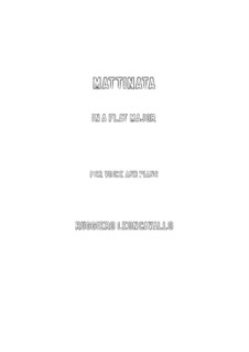 Mattinata: Für Stimme und Klavier (A Flat Major) by Ruggero Leoncavallo