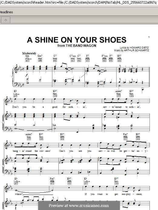 A Shine On Your Shoes: Für Stimme und Klavier (oder Gitarre) by Arthur Schwartz