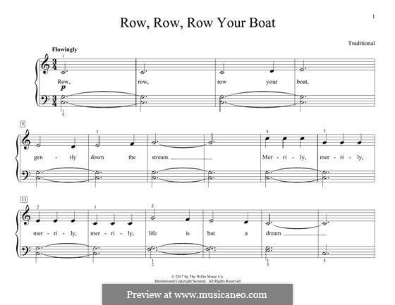 Row, Row, Row Your Boat: Für Klavier by folklore